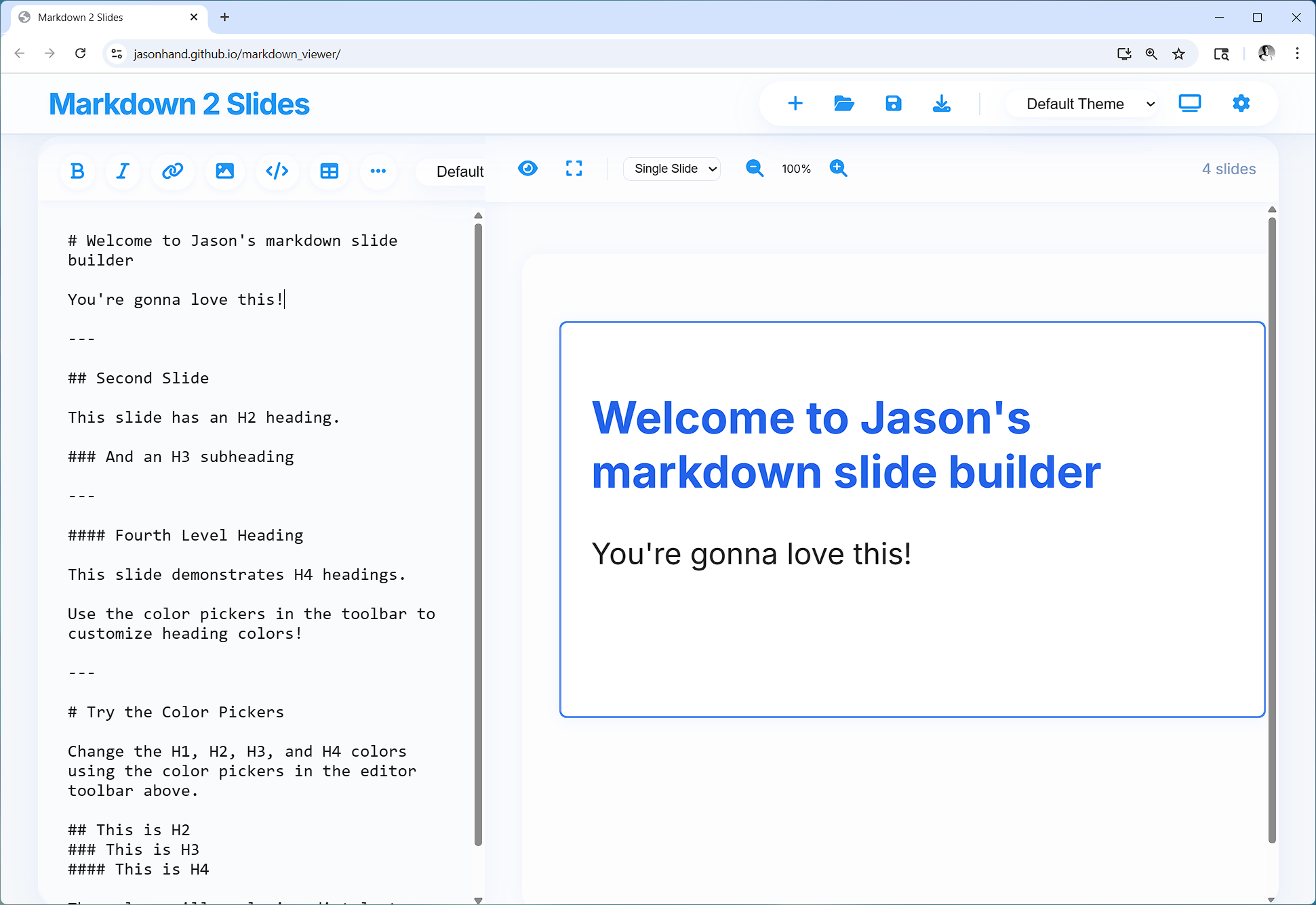 Markdown Viewer Screenshot